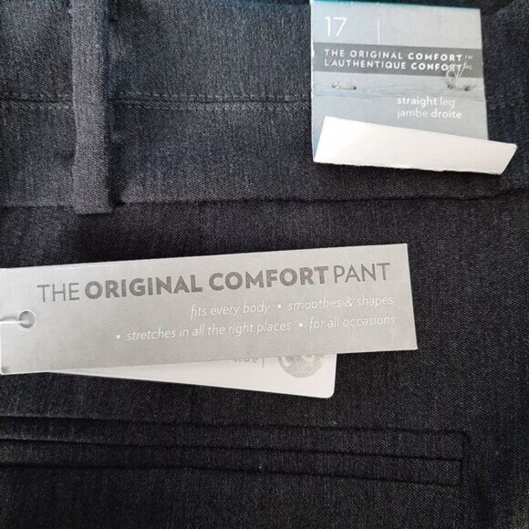 REITMANS Comfort Pull-on Dress Pants Stretch Grey Sz 16 - Picture 9 of 10